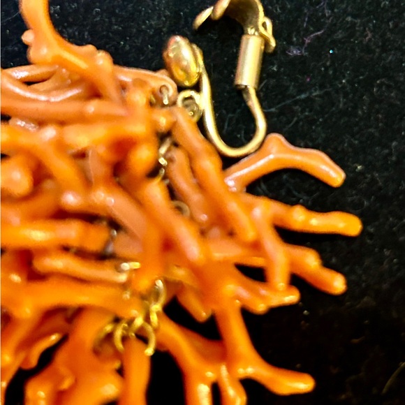 Navajo/Santo Domingo Vintage branch coral cluster Earrings.  12K GF - Picture 6 of 6